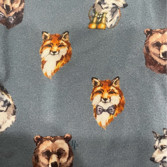 Posh Peanut kids pajama set in size 18-24 mon. Cute little forest animal print. - Picture 3 of 3